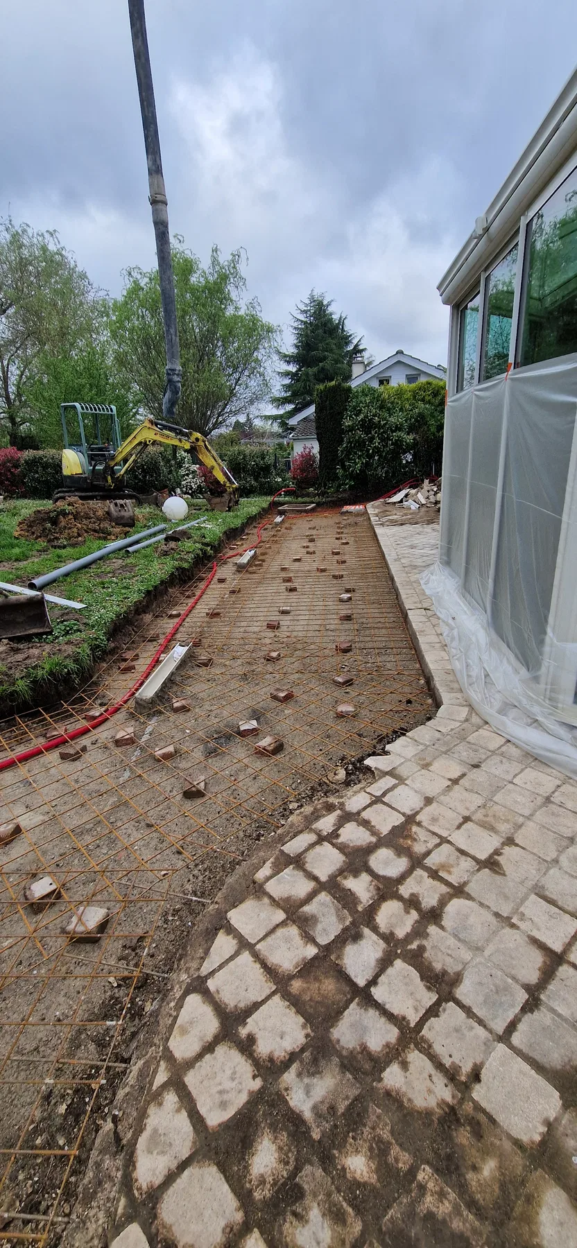 Pavage d’une terrasse à Santeny