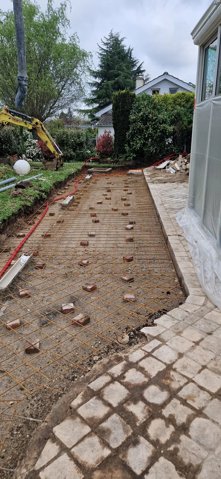 Pavage d’une terrasse à Santeny