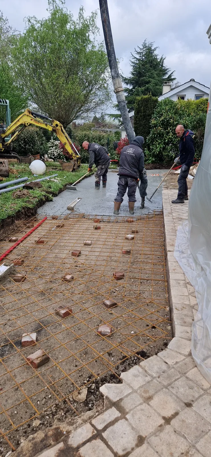 Pavage d’une terrasse à Santeny