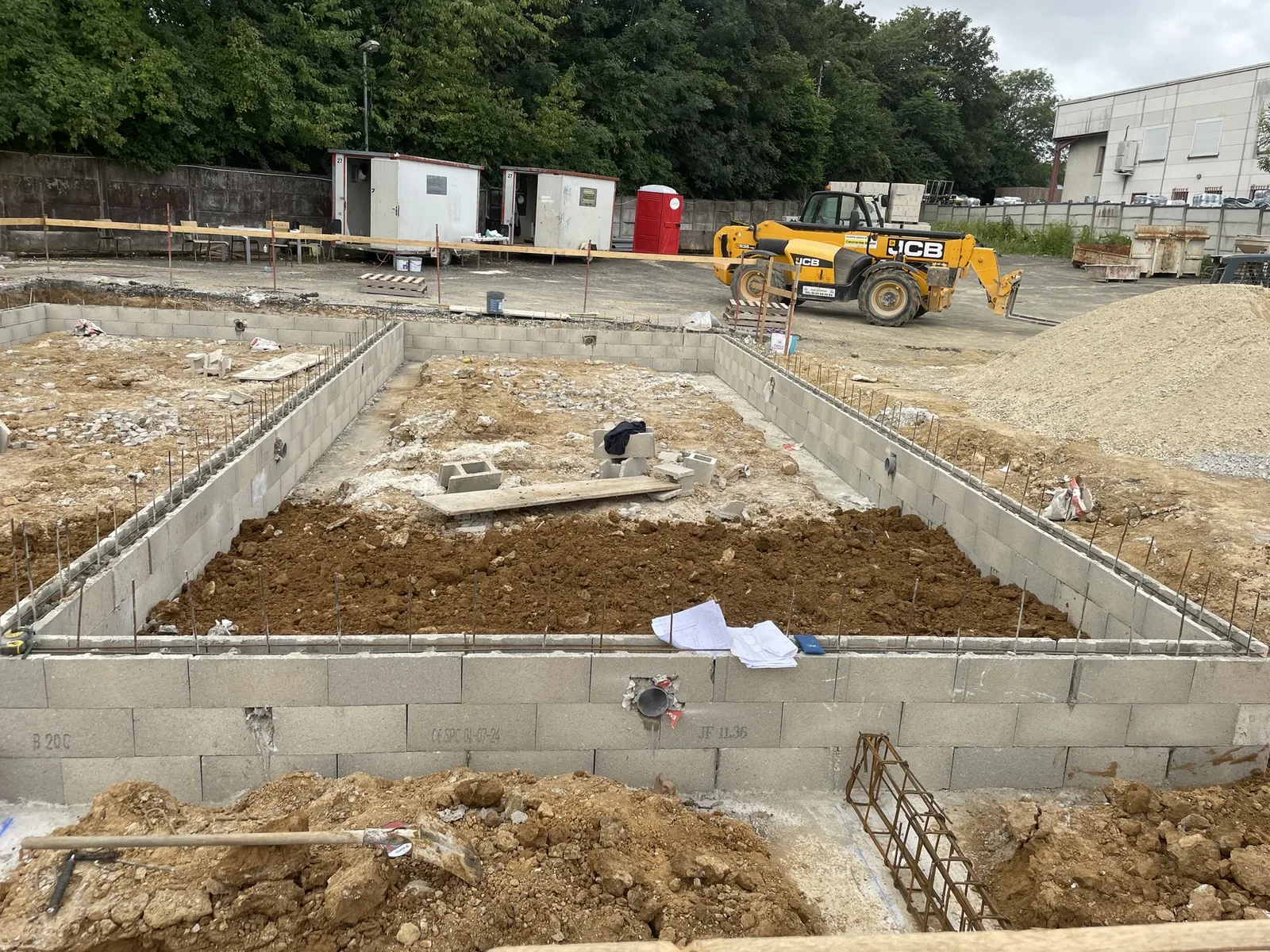 Fondations et ouvrages béton du chantier de Brie-Comte-Robert