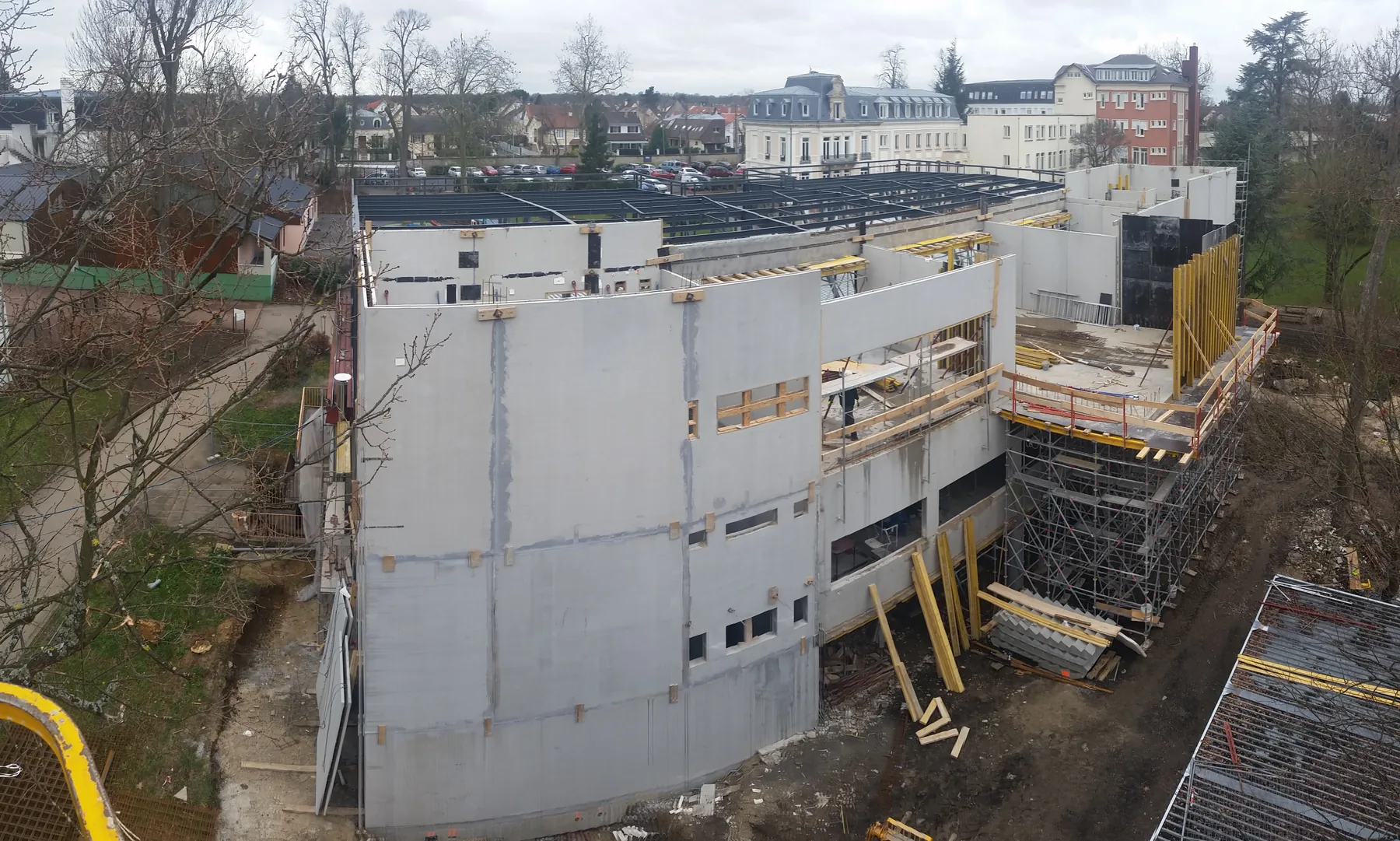Vue générale de la structure des laboratoires en construction