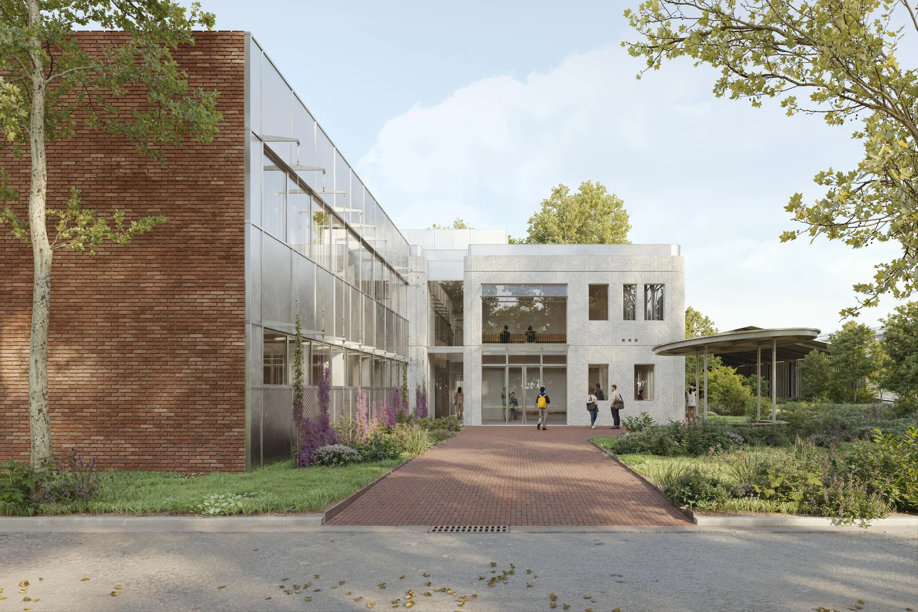 Perspective du projet de régénération du bâtiment Bourgelat à Maisons-Alfort