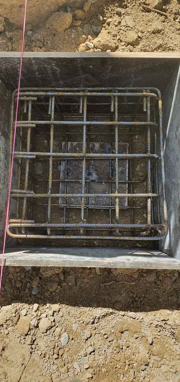 Cage d’armatures pour fondation spéciale du centre culturel